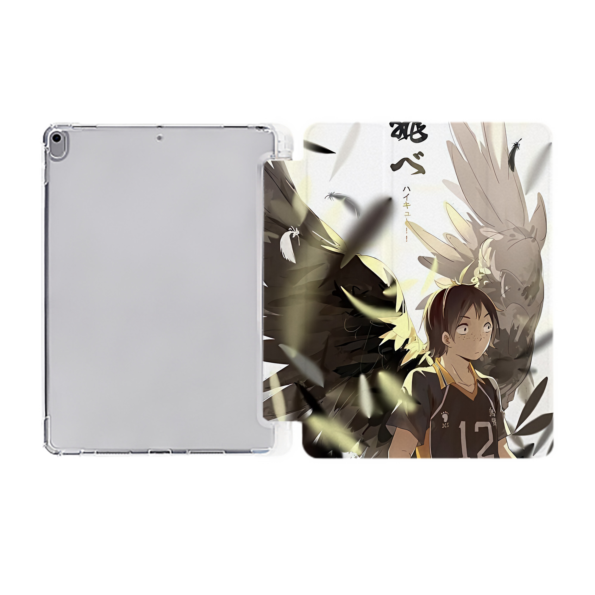 （画像用） ハイキュー!! Haikyu!! IPad ケース ペン収納付き 三つ折りスタンド PUレザー×シリコン 対応機種9.5/10.5/10.9インチ